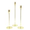 Gold-Plated Metal Candle Holder, Small Iron Art for Dining Table and Christmas Home Decoration