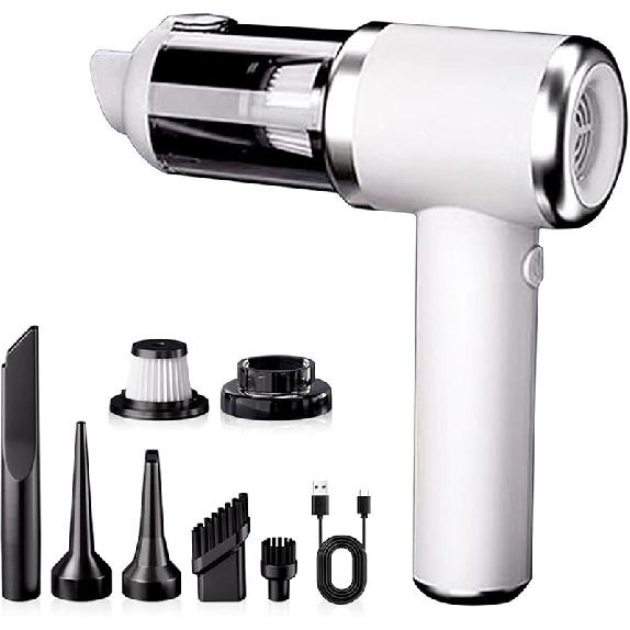 Handheld Car Vacuum Portable Cordless 7500PA, 4 In 1 Handheld Vacuum Cleaner with Multi-Nozzles, Hand Held Rechargeable for Home, Car, Office, Pet