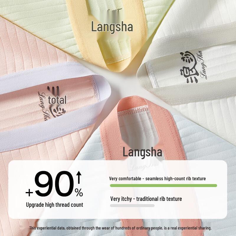 Langsha Women's Antibacterial Mid-Waist Briefs