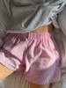 Fashion Pinstripe Patchwork Shorts Ladies Vintage Medium Stretch Shorts Women's Casual Pajama Pants