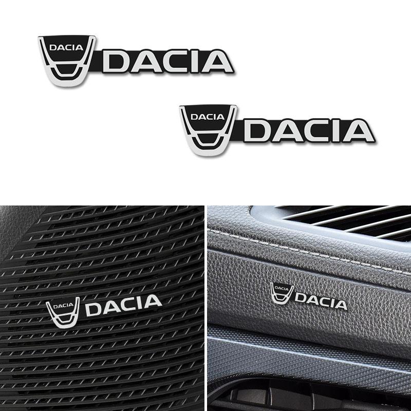 BGS1 3D Aluminum Car Audio Stereo Speaker Badge Emblem Sticker For Dacia Duster Logan Spring Sandero Stepway Dokker Lodgy Jogger MCV