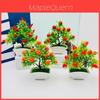 Obstbaum-Schreibtischdekoration aus Seidenmaterial für Büro- und Fotoausstellungen