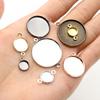 8-25mm Single/Double Loops Round Cabochon Base Tray Bezels Blank Setting Supplies For Jewelry Making Findings Bracelet Pendant
