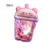 20pcs 3D Goodies Sealed Bags Bear Wrapping Bags Cute Self-sealing Bags  New Year Gift