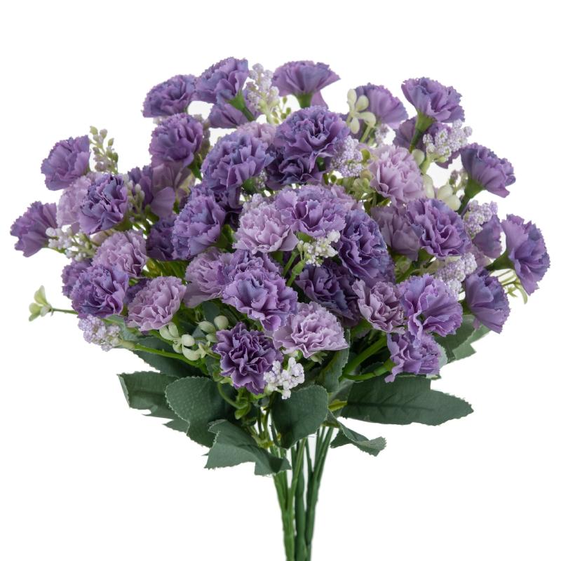 Artificial Carnation Flower Bouquet Vibrant Multicolor Fade Resistant Fake Flower For Home Wedding Garden Outdoor Decor