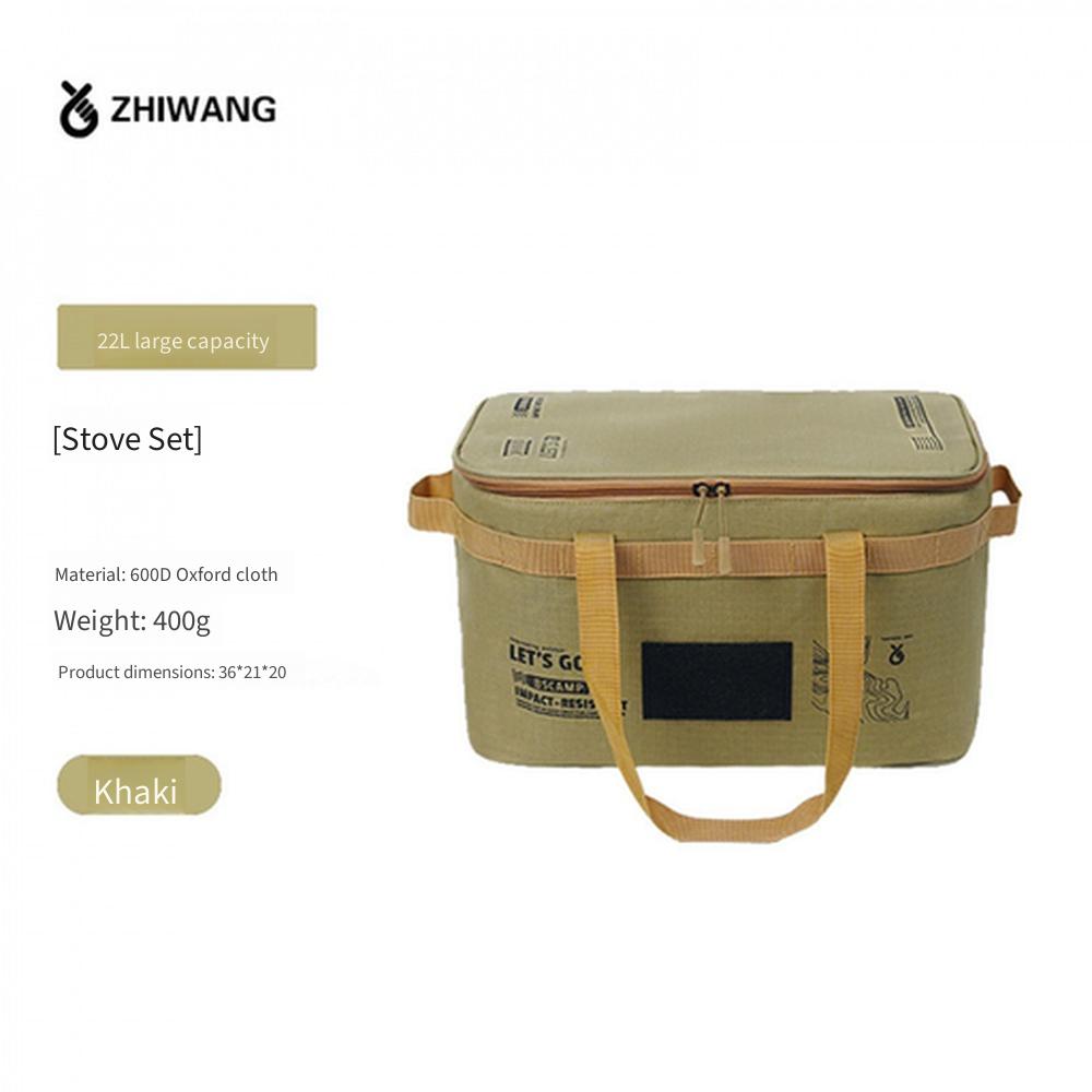 Large Capacity Outdoor Kitchenware Storage Bag, Foldable Tactical Camping Gear Bag, Wild Camping Stove Organizer Pouch
