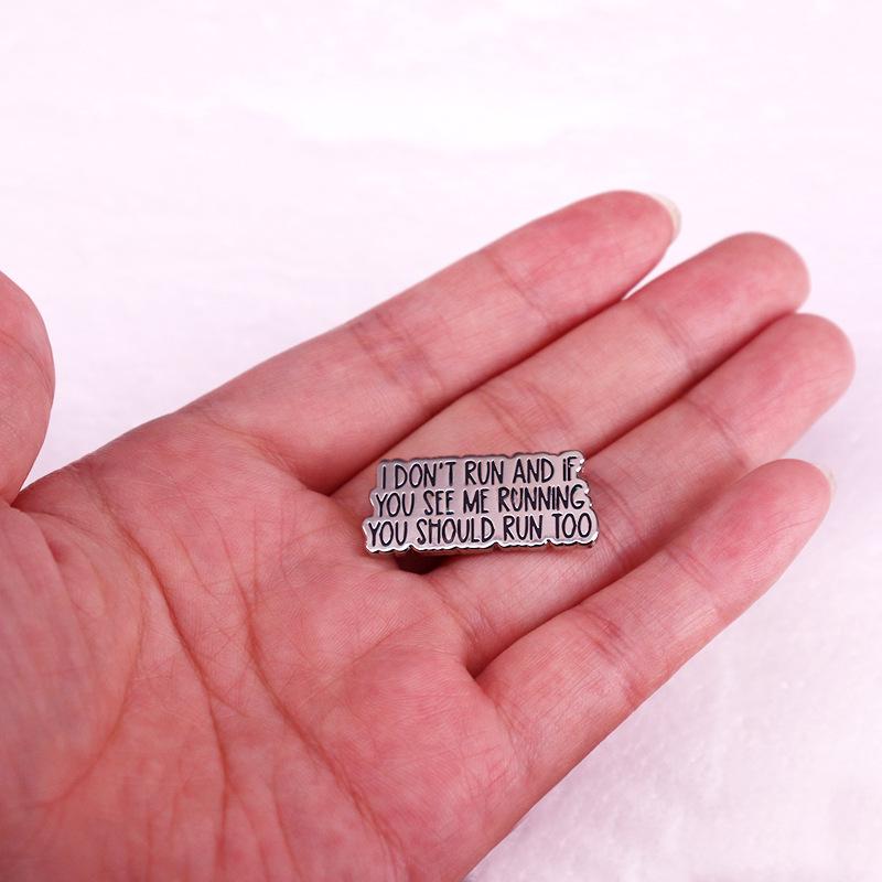 Run Buddy: 'If I Run, You Run' Brooch Badge