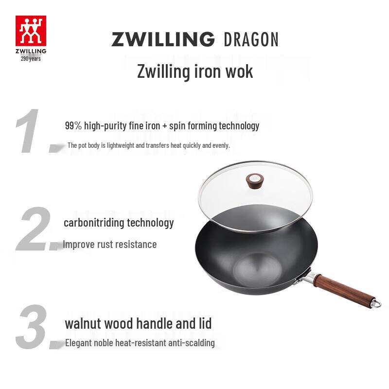 ZWILLING DRAGON Wrought Iron Wok