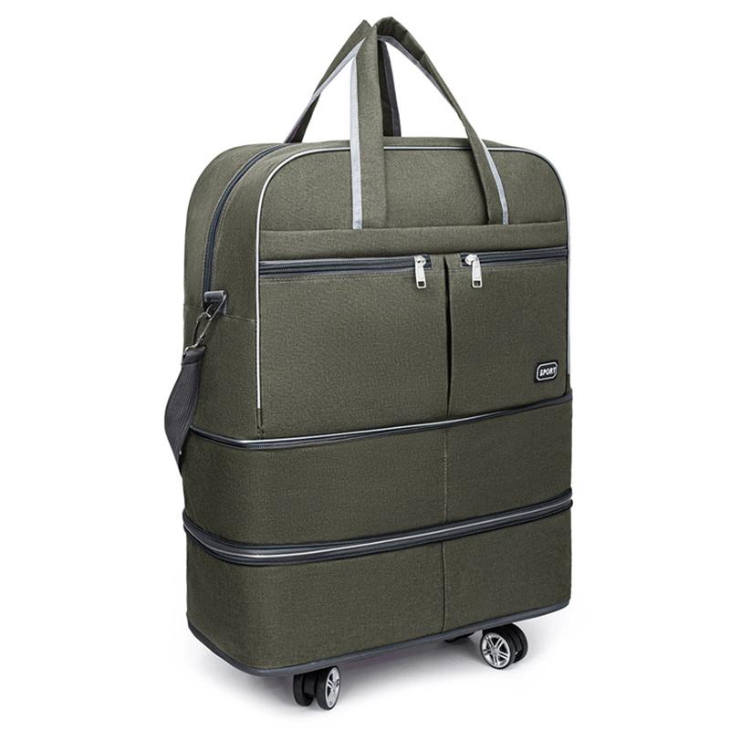 

Вместительная сумка на колесиках для деловых поездок, коротких поездок на работу, ручной расширяемый чемодан-спиннер