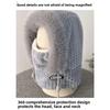 Windproof Hat for Women, Autumn and Winter Cycling, Keeping Warm and Ear Protecting. Outdoor One-piece Hood, Plush Scarf Mask