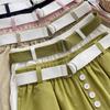 Fashion Buttons Loose Wide Leg Shorts for Women Summer New Thin Slim High Waist  Casual Shorts Woman A-line Solid Elegant Lady Shorts 24281