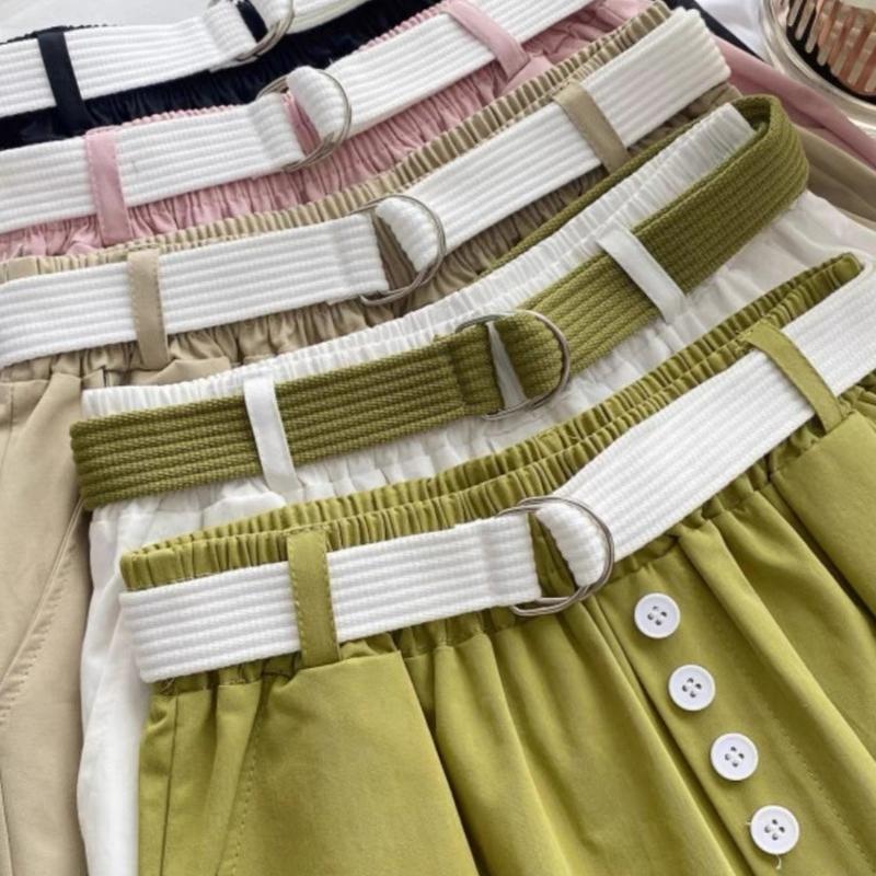 Fashion Buttons Loose Wide Leg Shorts for Women Summer New Thin Slim High Waist  Casual Shorts Woman A-line Solid Elegant Lady Shorts 24281