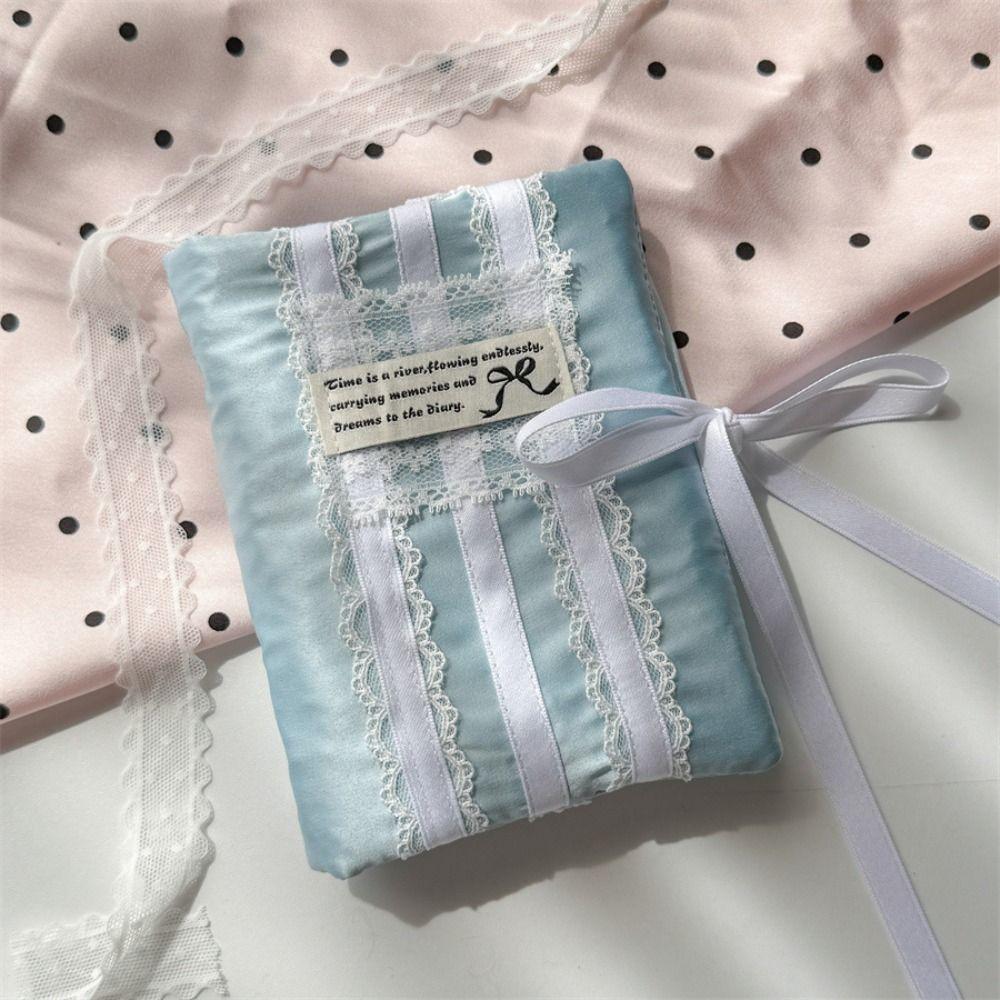 Lace Bow Handbook Cover Case 5 Holes Card Booklet Cover Creative Scrapbook Notebook Cover  Gift