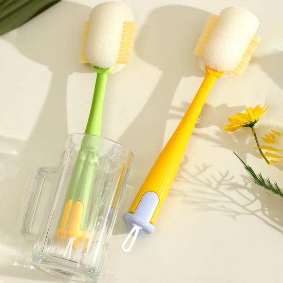 4 in 1 Cleaning Brush Long Handle Cups Straws Pacifiers Cleaning Scrubber Deep Reach Brush Kitchen Cleaning Accessory