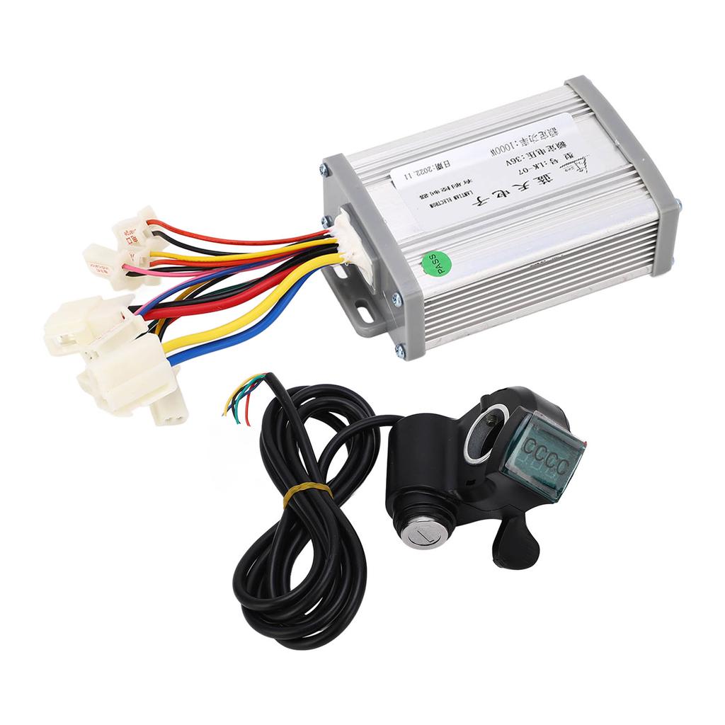 36V 1000W Electric Bike Conversion Set Thumb Throttle Grip Brush Motor Controller Headlight Switch Kit