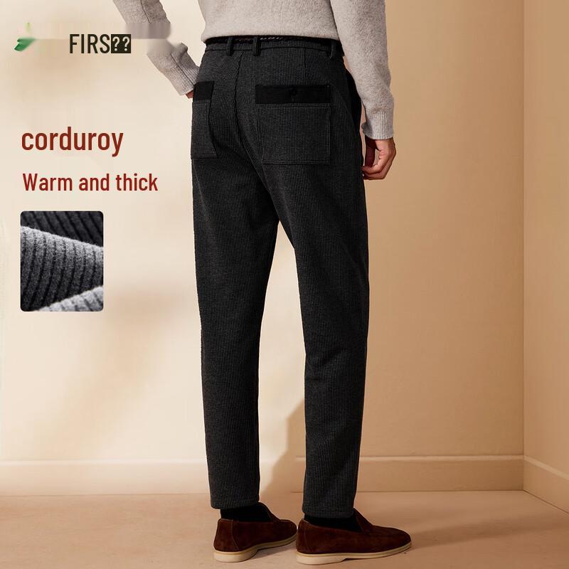 Shanshan Men s Thickened Corduroy Straight-Leg Casual Pants 35