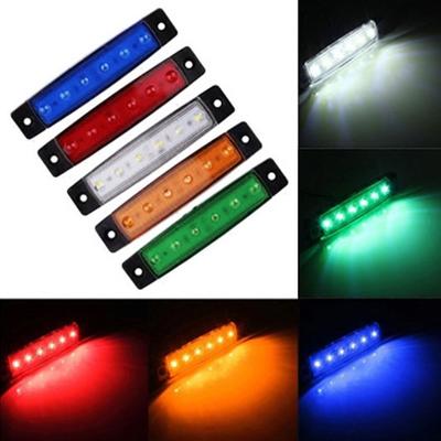 4pcs Truck Trailer Side Marker Indicators Light Car Signal Brake Rear Warning Tail Light LED 12V 24V Warning Lamp White Yellow