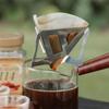 Bärbar hopfällbar kaffefilter Rostfritt stål Lätt att rengöra Återanvändbar kaffetratt Papperslös Hållare för Pour Over Kaffedroppare