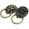 4 Pcs Vintage Lion Head Knobs Pulls Handles Antique Drawer Pull Ring Single Hole Decorative Hardware with Screws for Furniture Cabinet Cupboard Hand