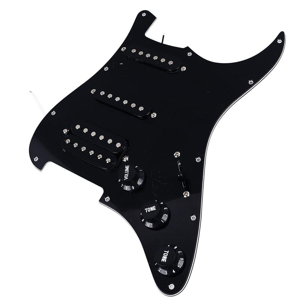 E-Gitarren-Schlagbrett Kunststoff und Metall E-Gitarren Geladenes Schlagbrett mit Tonabnehmer SSH15 Schwarz