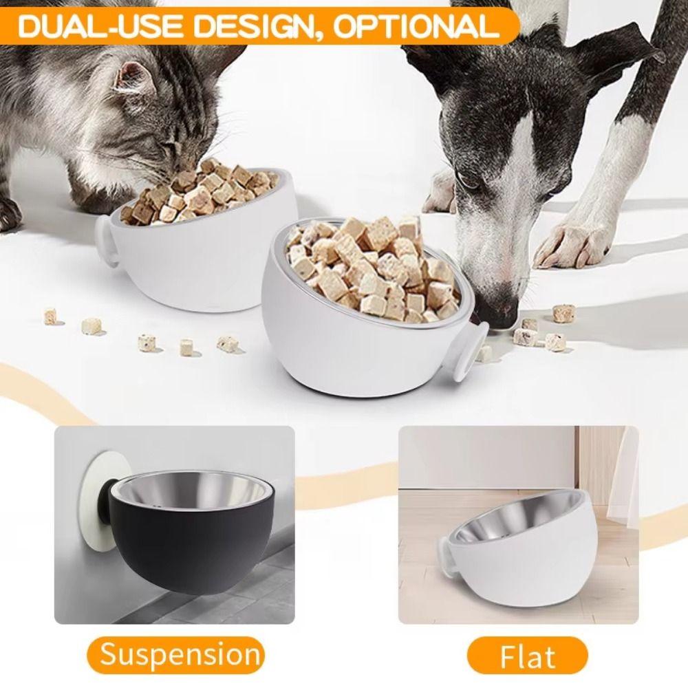 Adjustable Height Wall Mounted Dog Bowl Anti Spill Pet Food Container  Travel