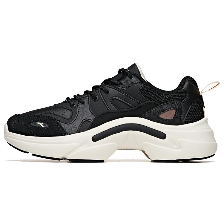 

new ANTA Chunky Sneakers Women s Low top Black/Ivory White 35.5