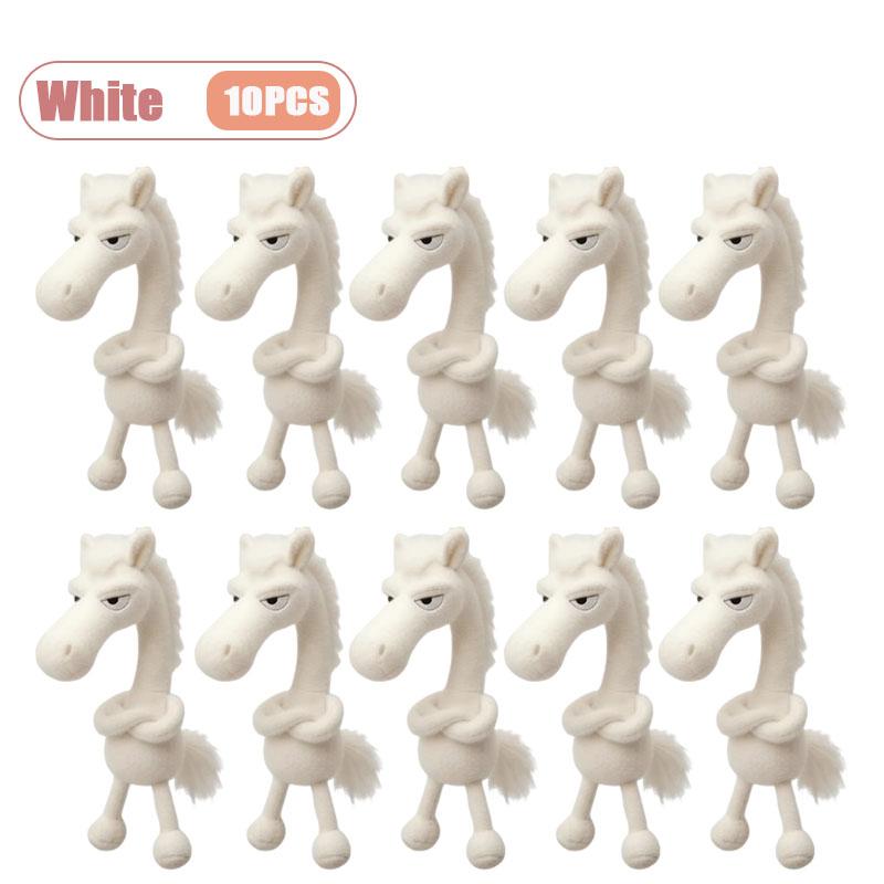 1/3/5/10PCS 2026 Year of The Horse Black Horse Plush Mascot Hanging Ornament Small Pony Bag Pendant Decoration