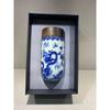 Jingdezhen Ceramic Tea Cup, Large Capacity Thermos Cup, Portable Cup with Lid, White Porcelain Portable Outdoor Cup