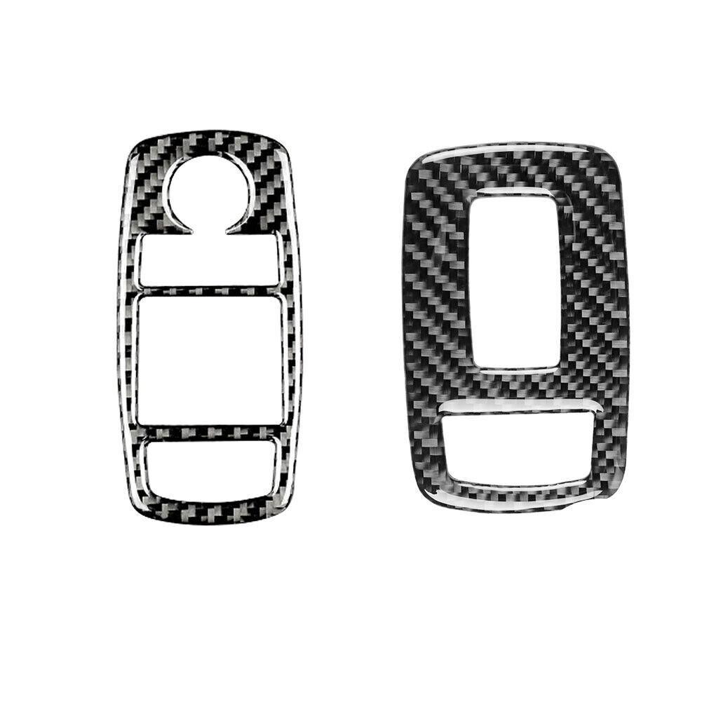 2Pcs for Dodge Challenger 2015- Carbon Fiber Window Lift Switch Cover Trim