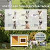 Outdoor Dog Kennel In Fir Wood with Covered Veranda and Tilting Roof, 85.5x62x60 Cm, Multicolored