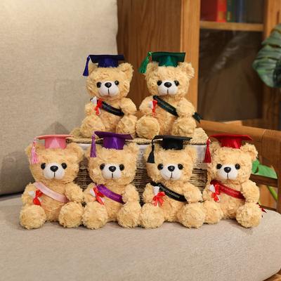 Doctor Bear Doll Wearing Doctor Hat Teddy Bear Graduation Commemorative Gift Plush Toy Bear Doll