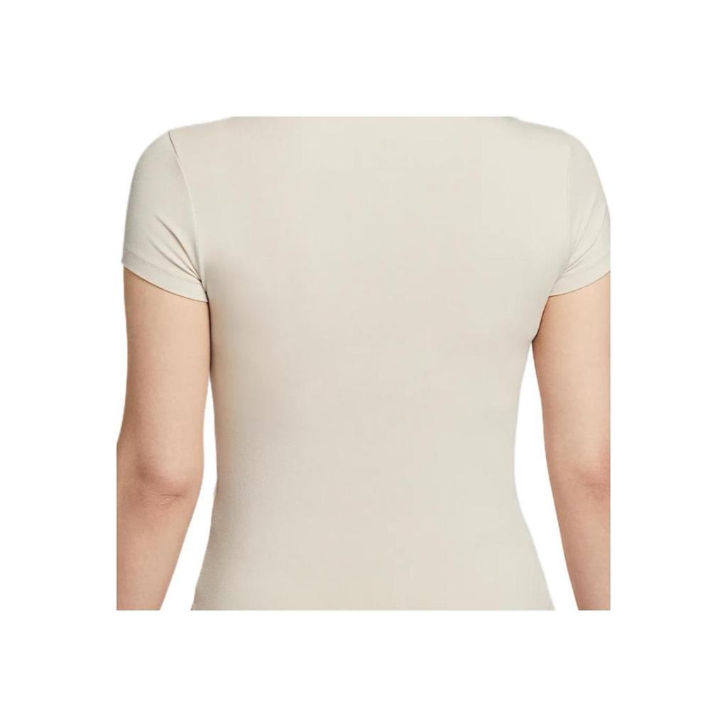 Nike Sportswear Women's Slim Fit Knit T-Shirt Light Orewood Brown HF9723-104
