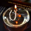 Handmade Glass Candlestick Oil Lamp Candlelight Dinner Clear Candle Holders Christmas Decorations For Party Bar Home Decor