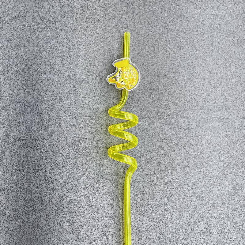 8/16-Pack Fruit-Shaped Straws: Reusable, Food-Grade Plastic Spiral Drinking Straws, Perfect For Birthday Party Decorations