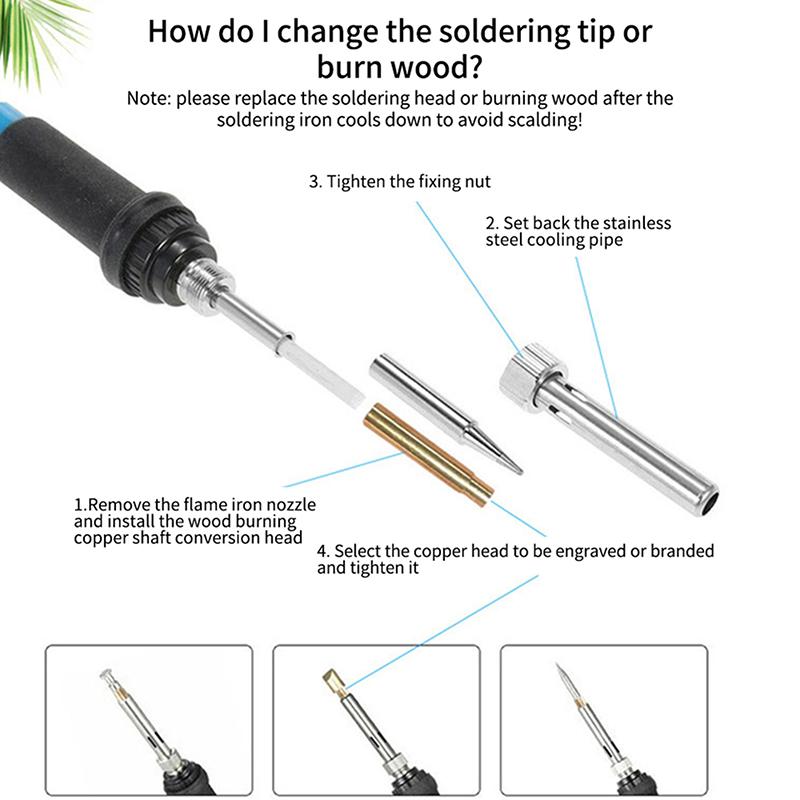 1Pack Solder Soldering Iron Tips Standard Size Accessories Electrical 900M-T-SK,900M-T-0.8D,  , 900M-T-1C, 900M-T-I