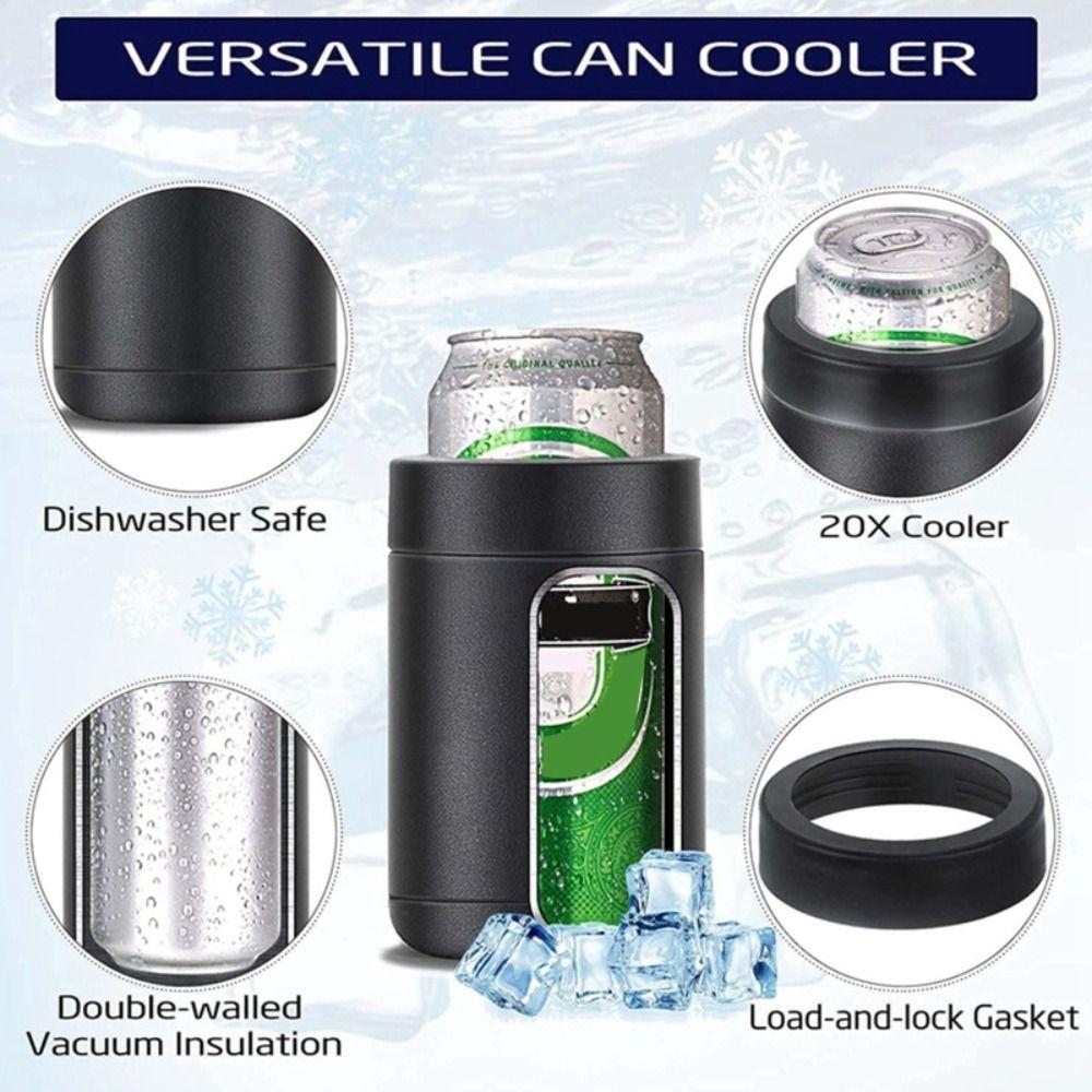 1Pcs with Opener Cold Storage Tank 12oz Vacuum Insulated Thernos Bottle  for Drink Can Mug Cool Cold