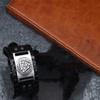 PU Leather Bracelet European Retro Beautiful Black Viking Totem Bracelet for Parties Cosplay