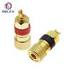 Gold Plated Amplifier Speaker Terminal Binding Post Banana Plug Socket Connector Suitable for 4mm Banana Plugs Connector
