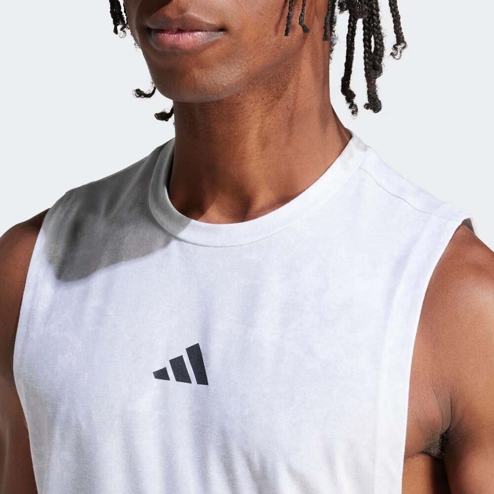 Adidas Débardeur de Fitness Léger à Séchage Rapide SS24 pour Homme Blanc IS3843