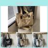 Large Capacity Korean Style Student Canvas Tote Bag Fashionable And Chic For Daily Use