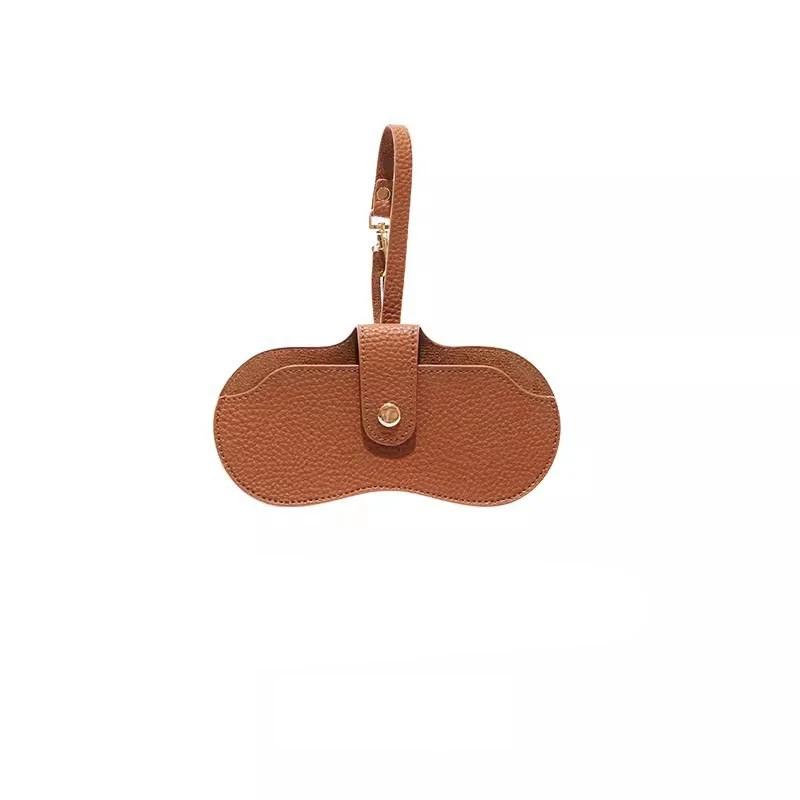 Bærbar brillepose Mykt skinn Solbrillepose Slank Mote Brilleetui Holder Brilleorganisator Reise Solbrillepose