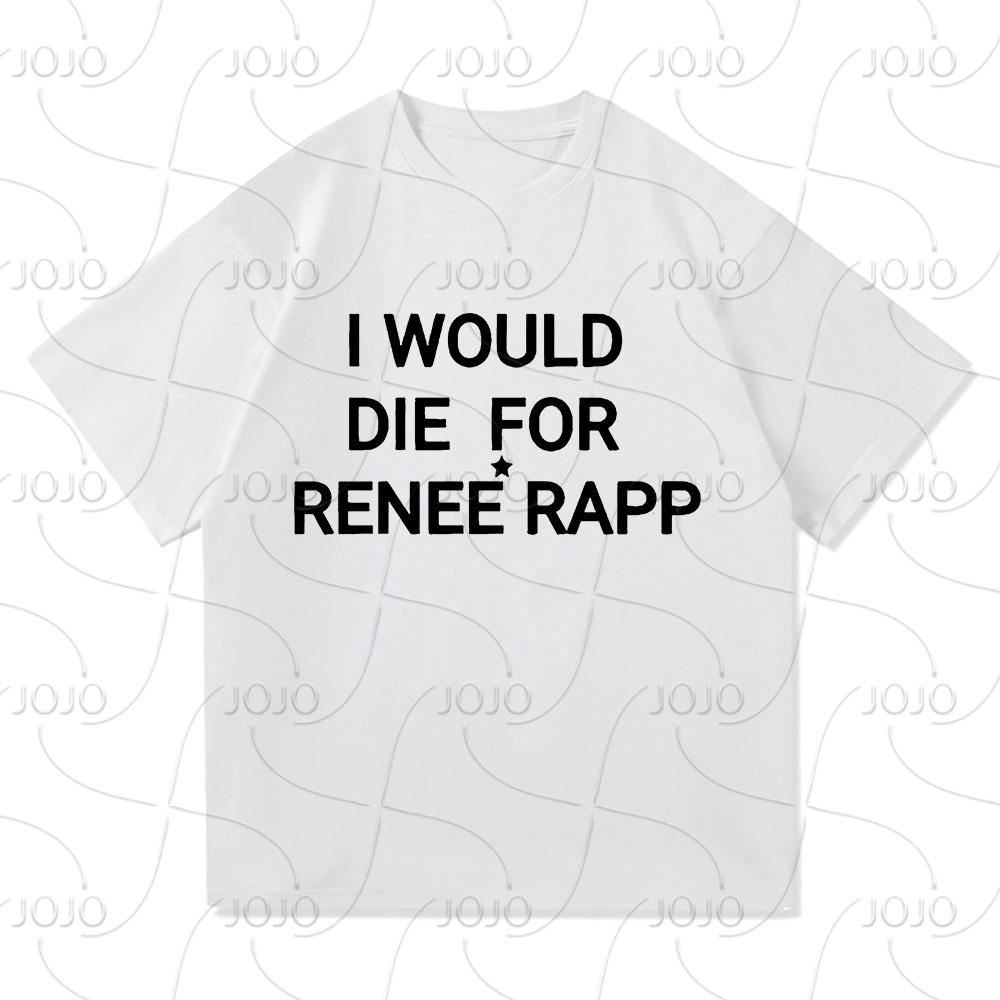 Reneé Rapp Bite Me TShirt 2025 Retro Fashion Men/women Clothing Retro Harajuku Quick Drying Clothes Vintage Hiphop T-Shirts