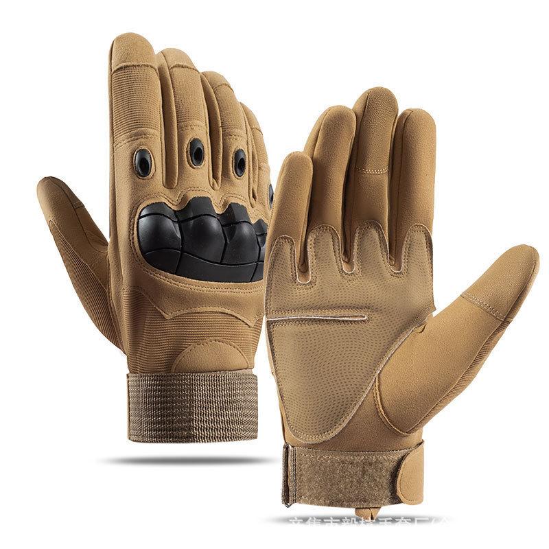

Winter tactical gloves soft shell large cotton velvet warm men s outdoor combat riding full finger non-slip and wear-resistant XL