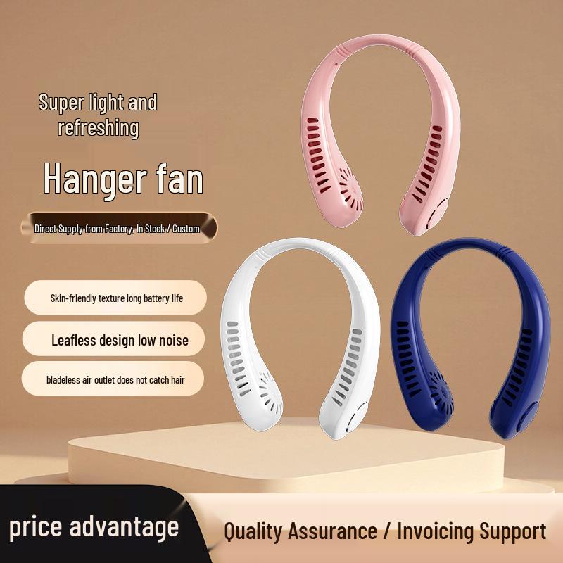USB Rechargeable Leafless Neck Fan: 3-Speed, Low Noise, Strong Airflow – Perfect Portable Gift for Outdoor Use
