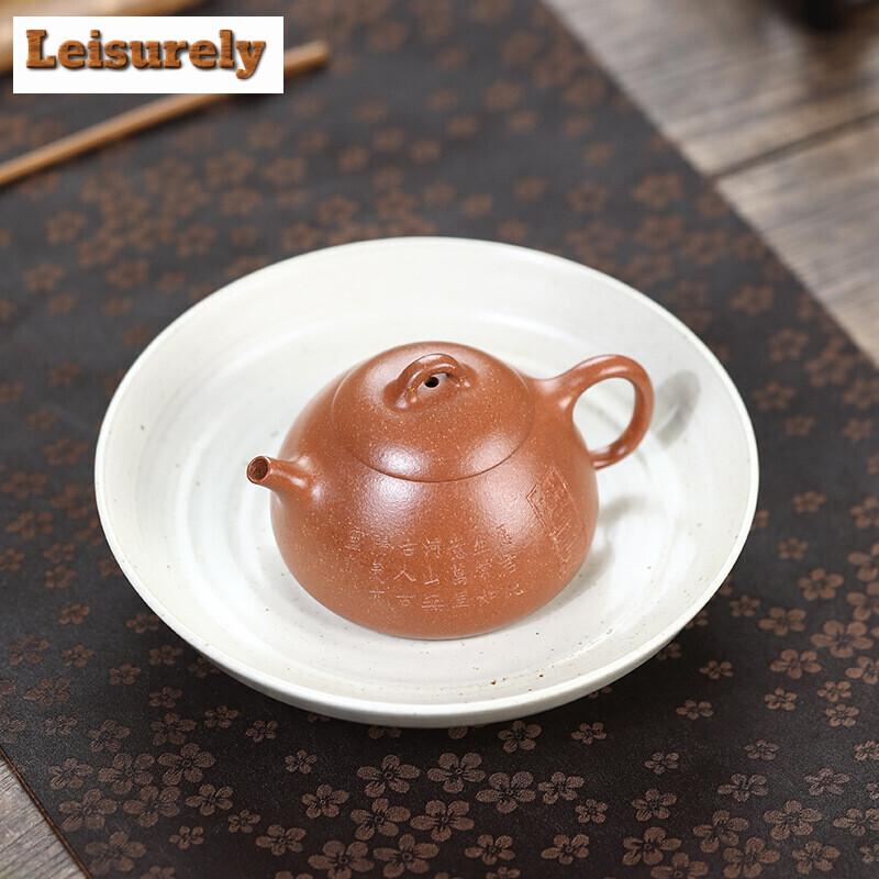 120ml Yixing Purple Clay Teapot Handmade Small Capacity Tea Pot Beauty Tea Infuser Kettle Chinese Zisha Tea Set Collection