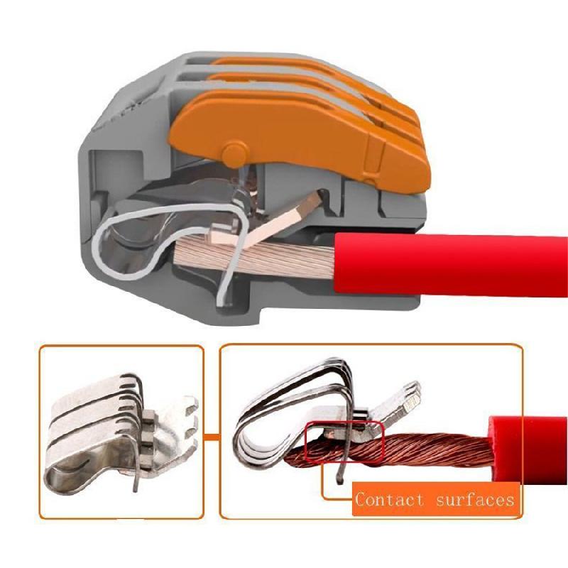 2 Pin, 3Pin, 5Pin Compact Wiring Terminal Block Fast Connector Push-In Conductor