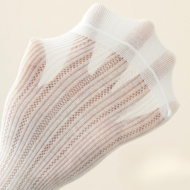 Summer Mesh Breathable Mid-calf Socks for Women, Trendy Thin Pile Socks, Pure Cotton Boneless Women's Socks