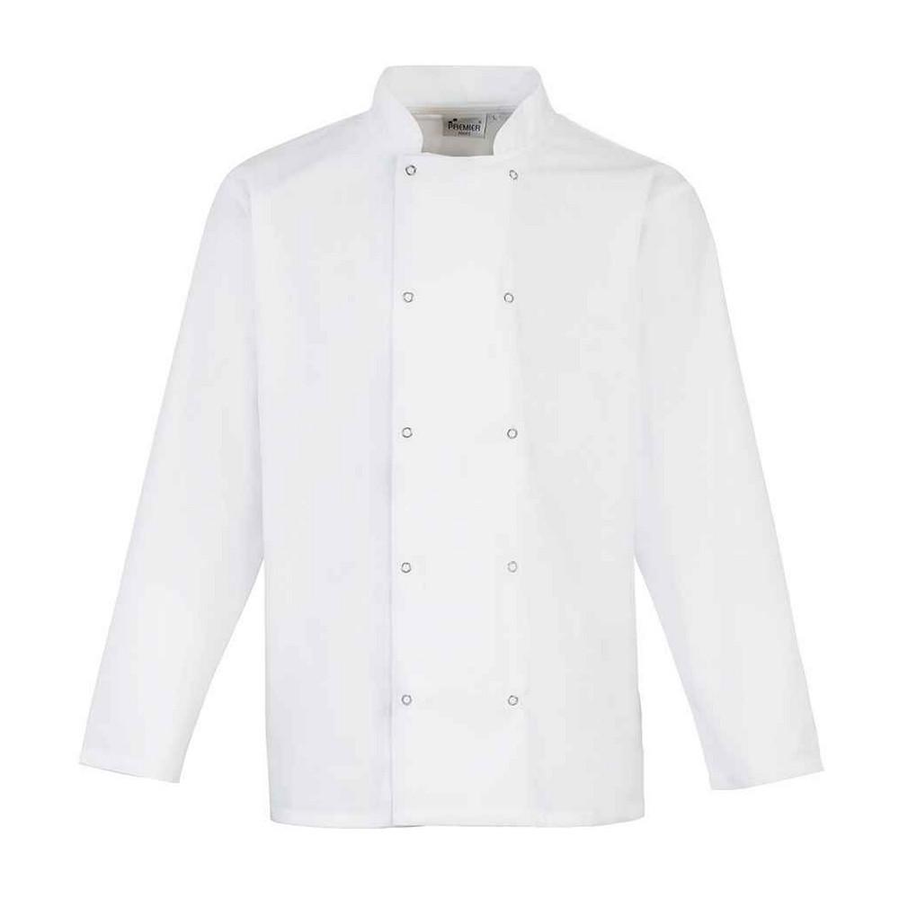 Premier Unisex Adult Press Stud Long-Sleeved Chef Jacket