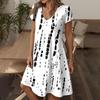 Women's Fashion Summer Casual Short Sleeve Floral Print Dresses