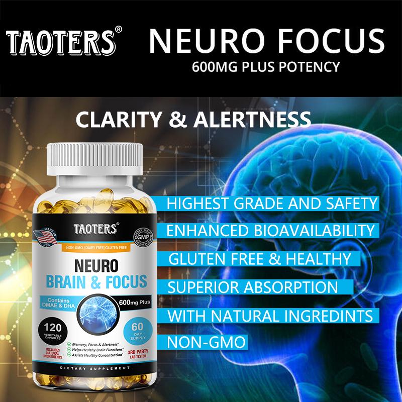 Neuro Brain Concentration Complex Capsules Enhance Memory and Concentration 120 Capsules